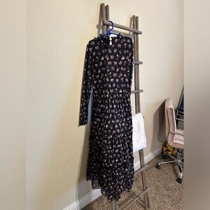 H&M Black Floral Dress